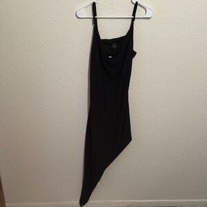 Chic Asymmetrical Black Dress